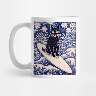 Midnight Surf Kitty Mug